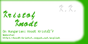 kristof knodt business card